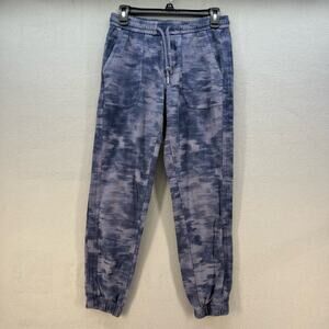 Athleta Jogger Pants Women's 4 Blue Gray Fog Camo Farallon Athleisure Normcore